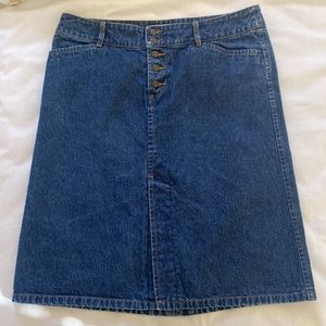 Vintage Abercrombie + Fitch Midi Denim Skirt